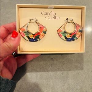 Camila Coelho Acrylic Hoop Earrings